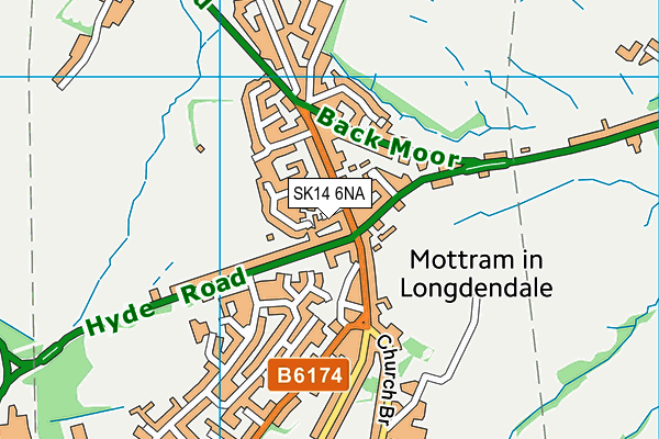 SK14 6NA map - OS VectorMap District (Ordnance Survey)