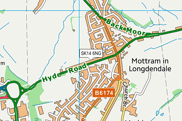 SK14 6NG map - OS VectorMap District (Ordnance Survey)