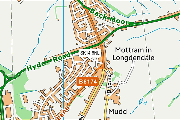 SK14 6NL map - OS VectorMap District (Ordnance Survey)