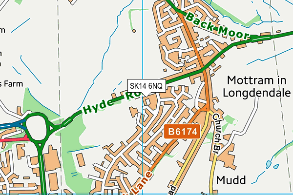 SK14 6NQ map - OS VectorMap District (Ordnance Survey)