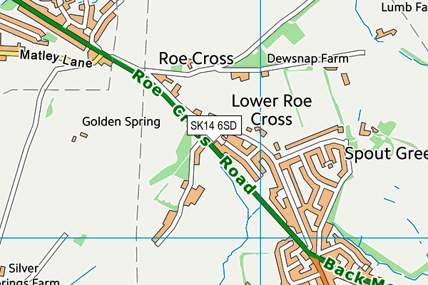 SK14 6SD map - OS VectorMap District (Ordnance Survey)