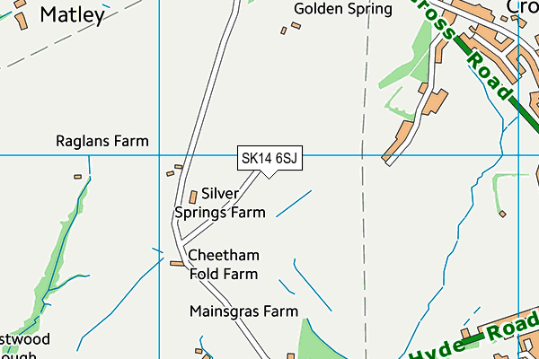 SK14 6SJ map - OS VectorMap District (Ordnance Survey)