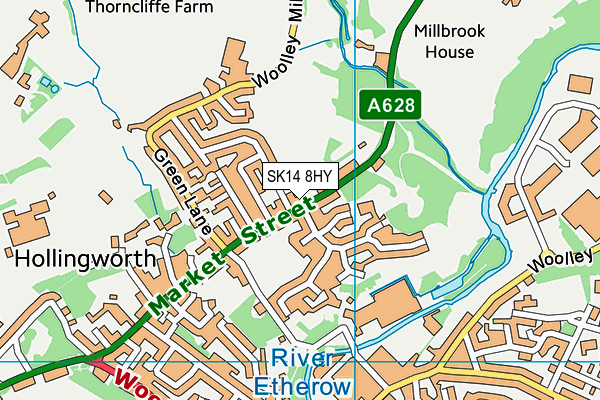 Map of HOLLINGWORTH KEBAB LTD at district scale