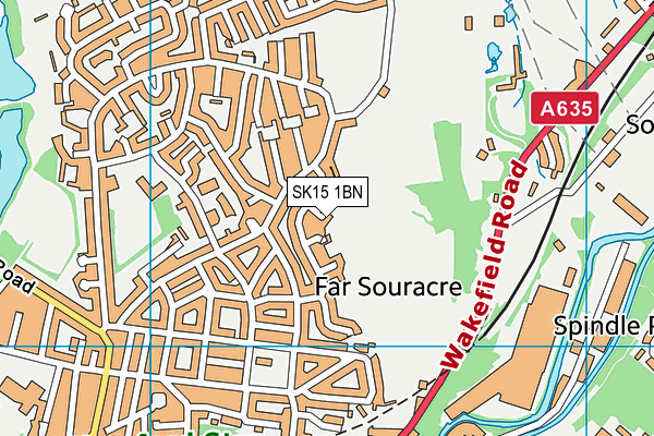 SK15 1BN map - OS VectorMap District (Ordnance Survey)