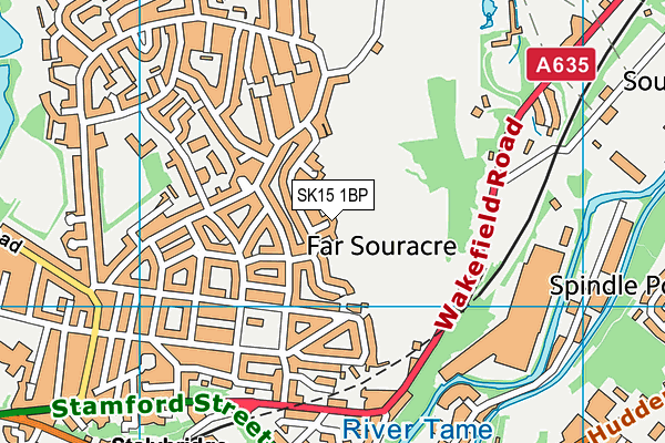 SK15 1BP map - OS VectorMap District (Ordnance Survey)