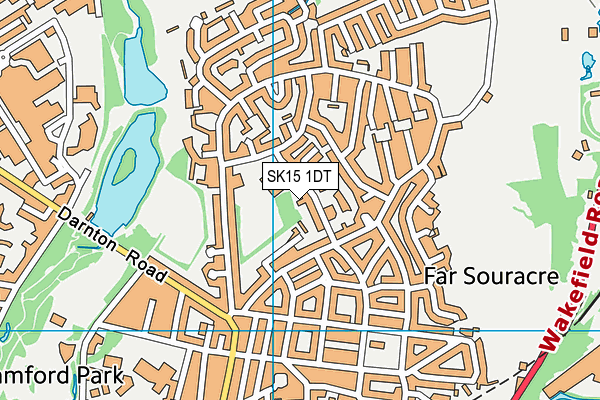 SK15 1DT map - OS VectorMap District (Ordnance Survey)
