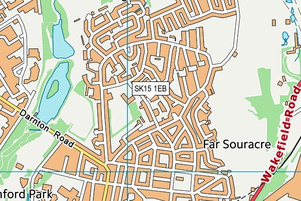 SK15 1EB map - OS VectorMap District (Ordnance Survey)