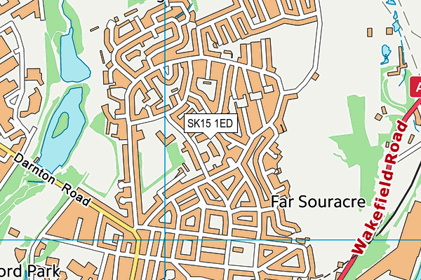 SK15 1ED map - OS VectorMap District (Ordnance Survey)