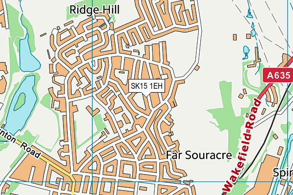 SK15 1EH map - OS VectorMap District (Ordnance Survey)