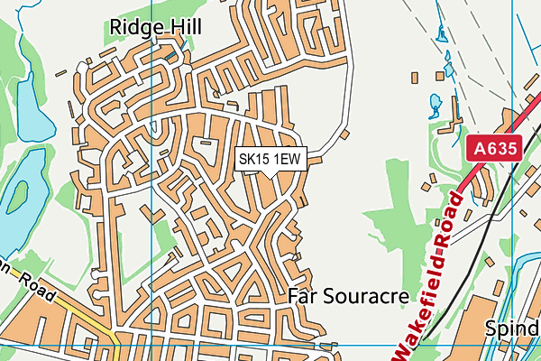 SK15 1EW map - OS VectorMap District (Ordnance Survey)