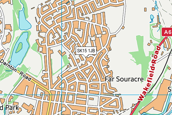 SK15 1JB map - OS VectorMap District (Ordnance Survey)