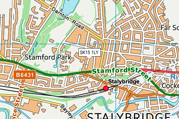 SK15 1LY map - OS VectorMap District (Ordnance Survey)