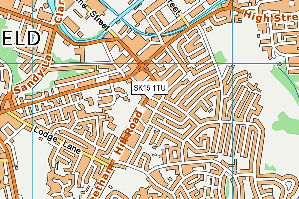 SK15 1TU map - OS VectorMap District (Ordnance Survey)