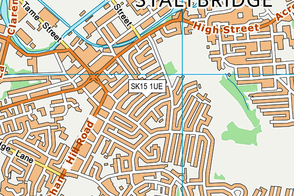 SK15 1UE map - OS VectorMap District (Ordnance Survey)