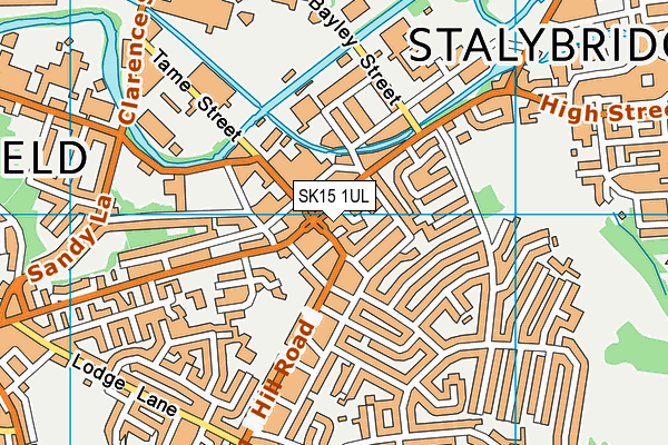 SK15 1UL map - OS VectorMap District (Ordnance Survey)
