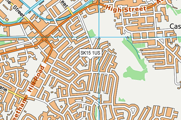 SK15 1US map - OS VectorMap District (Ordnance Survey)