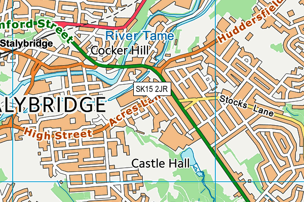 Map of THE NEW STALYBRIDGE LABOUR CLUB LIMITED at district scale