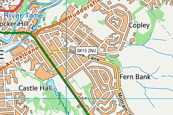 SK15 2NU map - OS VectorMap District (Ordnance Survey)