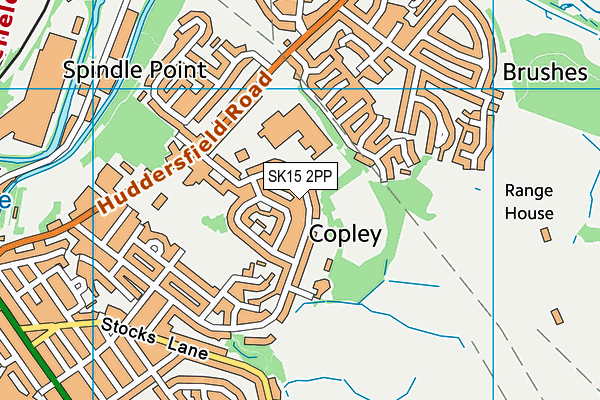 SK15 2PP map - OS VectorMap District (Ordnance Survey)