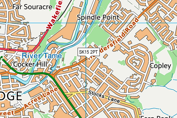 St Paul's CofE Primary School, Stalybridge map (SK15 2PT) - OS VectorMap District (Ordnance Survey)