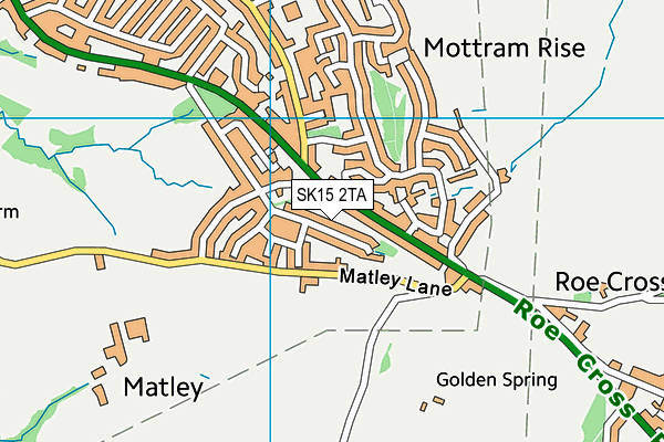 SK15 2TA map - OS VectorMap District (Ordnance Survey)