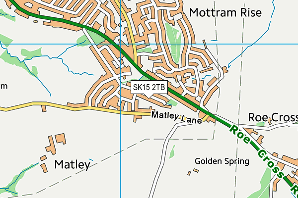 SK15 2TB map - OS VectorMap District (Ordnance Survey)