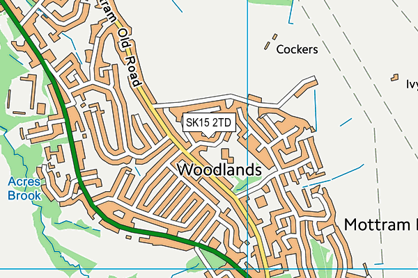 SK15 2TD map - OS VectorMap District (Ordnance Survey)