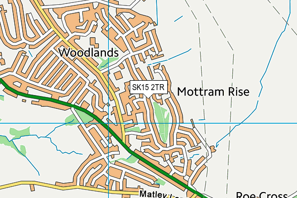 SK15 2TR map - OS VectorMap District (Ordnance Survey)