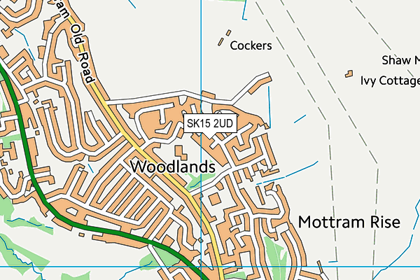 SK15 2UD map - OS VectorMap District (Ordnance Survey)