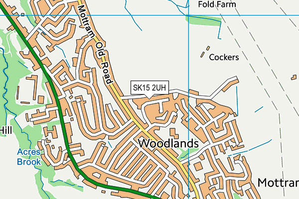 SK15 2UH map - OS VectorMap District (Ordnance Survey)