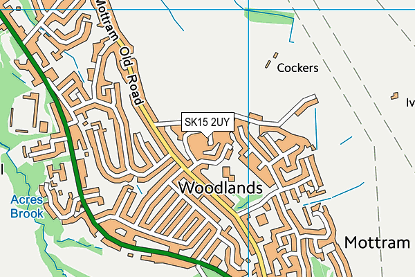 SK15 2UY map - OS VectorMap District (Ordnance Survey)