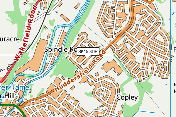 SK15 3DP map - OS VectorMap District (Ordnance Survey)