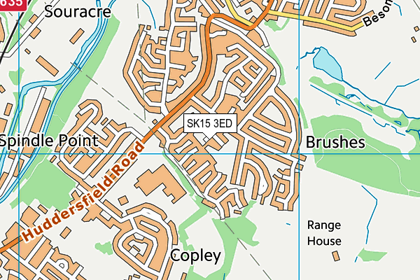 SK15 3ED map - OS VectorMap District (Ordnance Survey)