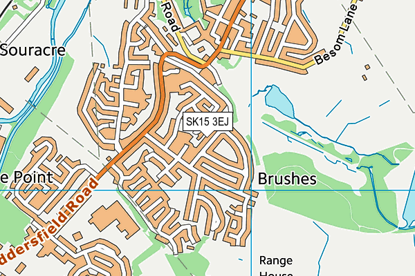 SK15 3EJ map - OS VectorMap District (Ordnance Survey)