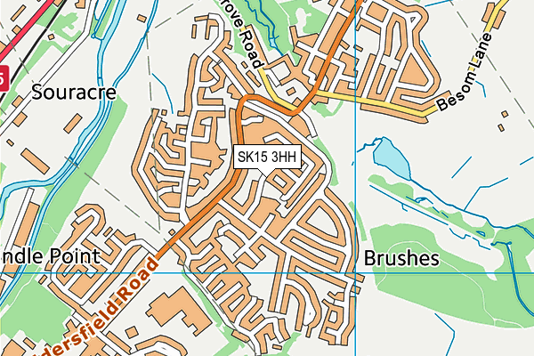 SK15 3HH map - OS VectorMap District (Ordnance Survey)