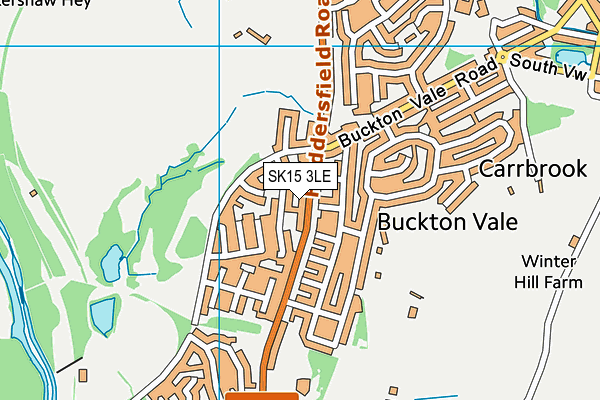 SK15 3LE map - OS VectorMap District (Ordnance Survey)