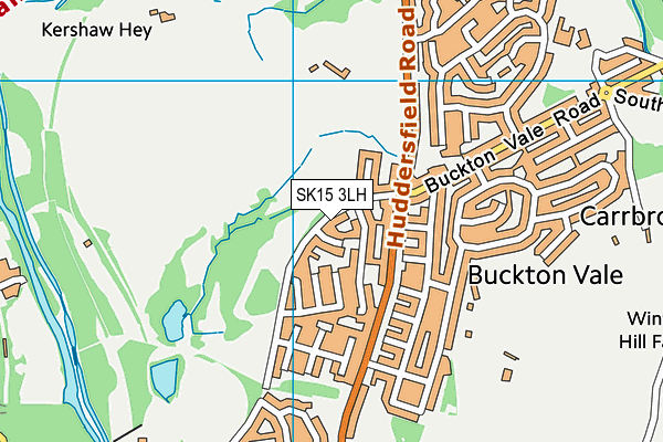SK15 3LH map - OS VectorMap District (Ordnance Survey)
