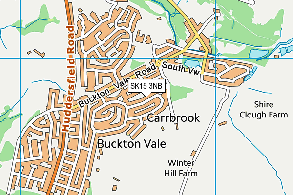 SK15 3NB map - OS VectorMap District (Ordnance Survey)