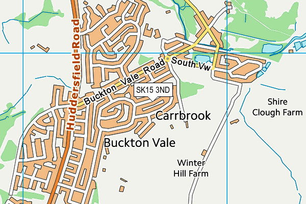 SK15 3ND map - OS VectorMap District (Ordnance Survey)