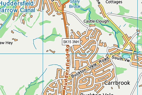 SK15 3NH map - OS VectorMap District (Ordnance Survey)