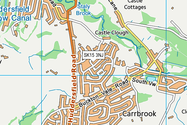 SK15 3NJ map - OS VectorMap District (Ordnance Survey)