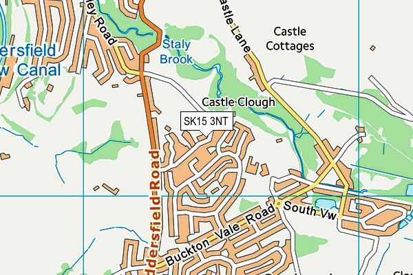 SK15 3NT map - OS VectorMap District (Ordnance Survey)