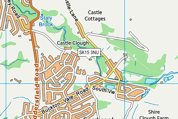 Buckton Vale Primary School map (SK15 3NU) - OS VectorMap District (Ordnance Survey)