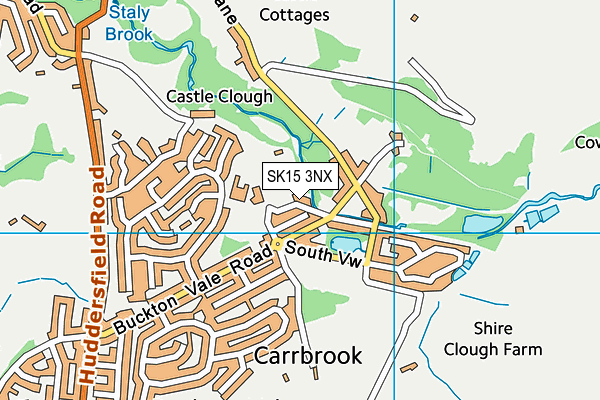SK15 3NX map - OS VectorMap District (Ordnance Survey)
