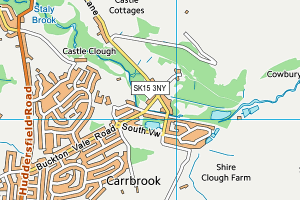 SK15 3NY map - OS VectorMap District (Ordnance Survey)