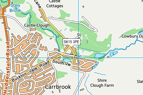 SK15 3PE map - OS VectorMap District (Ordnance Survey)