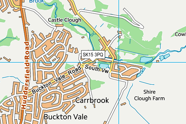 SK15 3PQ map - OS VectorMap District (Ordnance Survey)