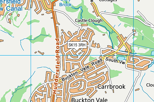 SK15 3RH map - OS VectorMap District (Ordnance Survey)