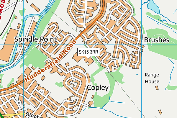 SK15 3RR map - OS VectorMap District (Ordnance Survey)
