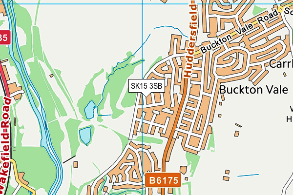 SK15 3SB map - OS VectorMap District (Ordnance Survey)